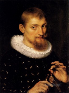 Pedro Pablo Rubens Painting - retrato de un hombre barroco peter paul rubens